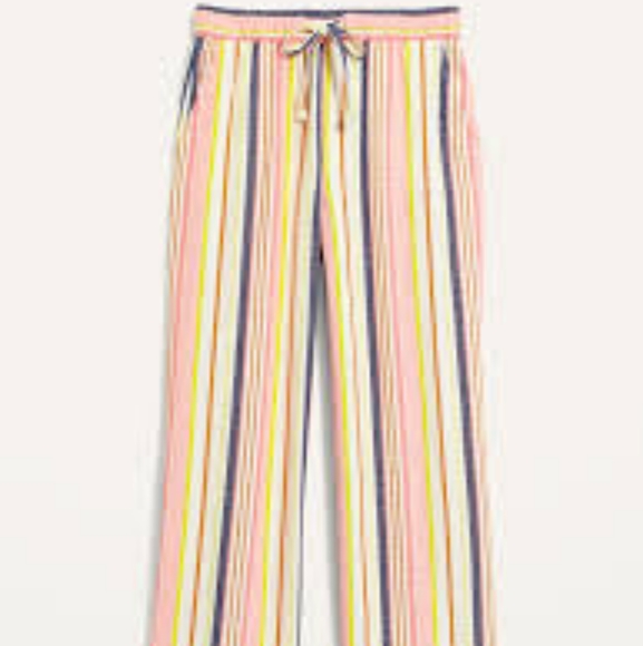 NWOT High waisted linen blend wide-leg pants size medium petite - Picture 2 of 3